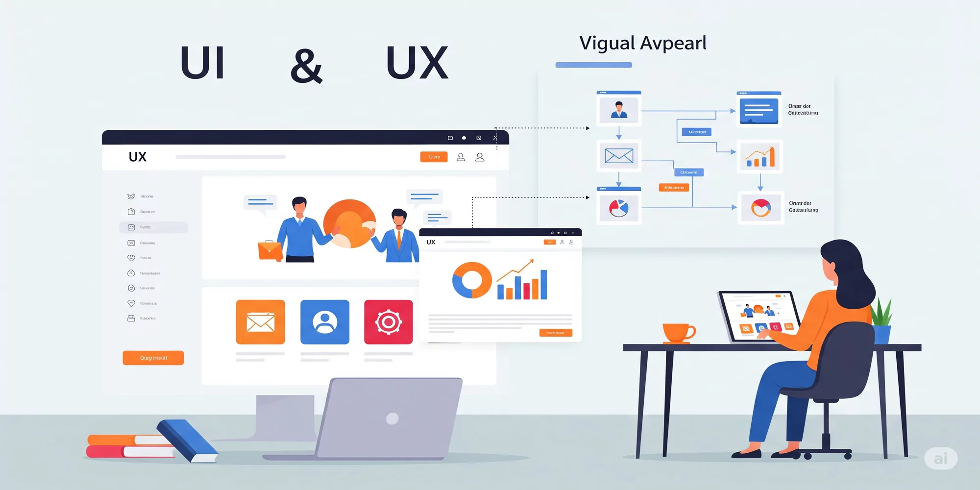 עיצוב אתר אינטרנט מקצועי המשלב חווית משתמש (UX) אינטואיטיבית וממשק משתמש (UI) אסתטי, המדגים קלות שימוש ויעילות.